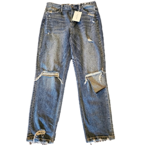 Flying Monkey Denim - Flying Monkey Light/Medium Wash High Rise Boyfriend Straight Leg Jeans Size 30